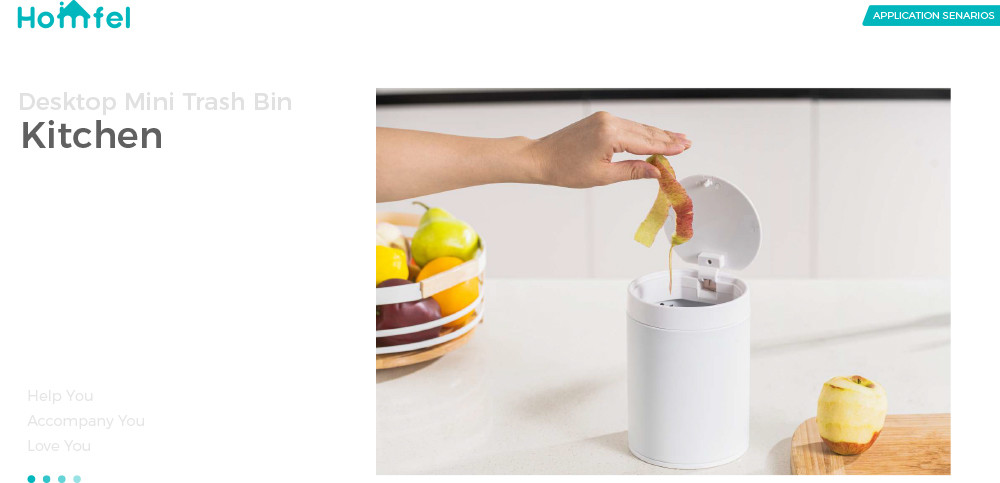 1.5L Steel Desktop Mini Touch Garbage Can Trash Bin for Sustainable Office Waste