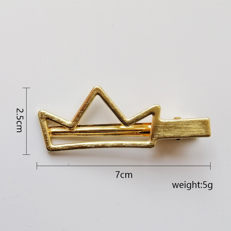 Metal Crown Hair Clip Pin Set Accessories Girl 7x2.5cm