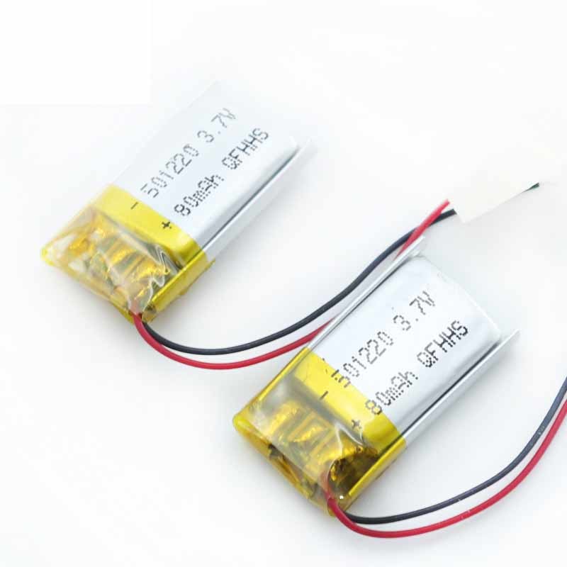 CC CV PL501220 80mAh 3.7Volt Lithium Ion Polymer Battery