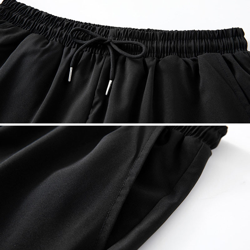 Men's loose quick drying casual solid color patchwork beach pants