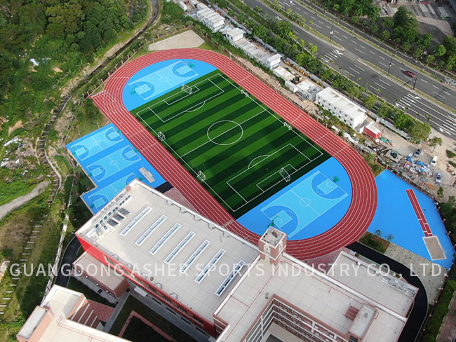 Elastic Sustainable Sandwich System Running Track Rubber anti UV Flooring Type