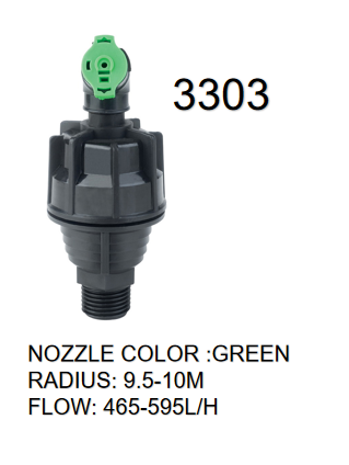 550L/H 400KPA Irrigation Sprinkler Heads Rotating Watering For Grass