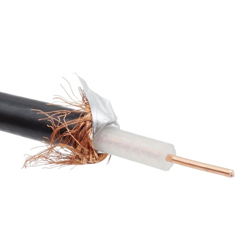 Waterproof RG59 RG6 HDTV CATV Coaxial Cable 1.02mm Conductor