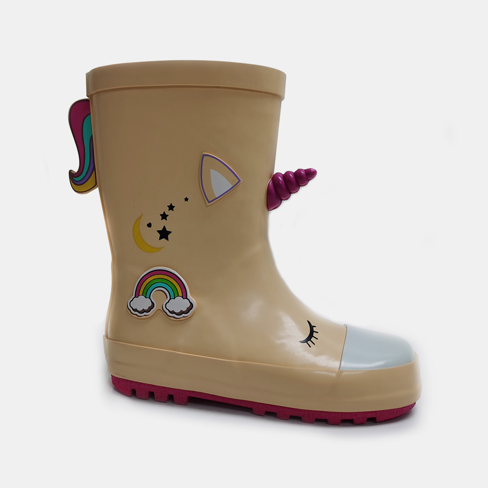 Lightweight Waterproof 3D Unicorn Rainbow Boots