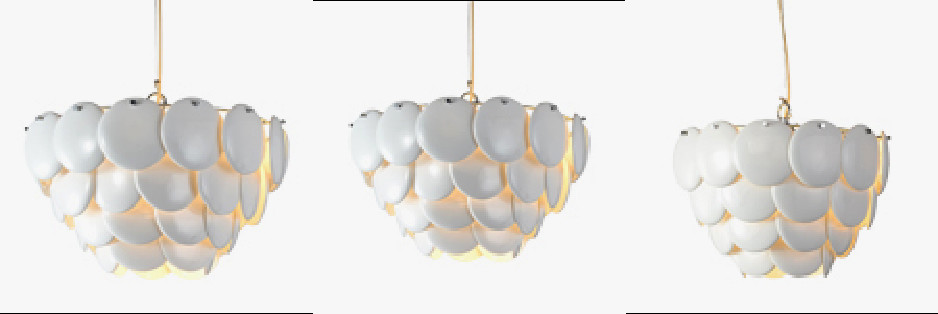 White Ceramic Iron Modern Crystal Chandelier E14 Lamp 8 To 20m2