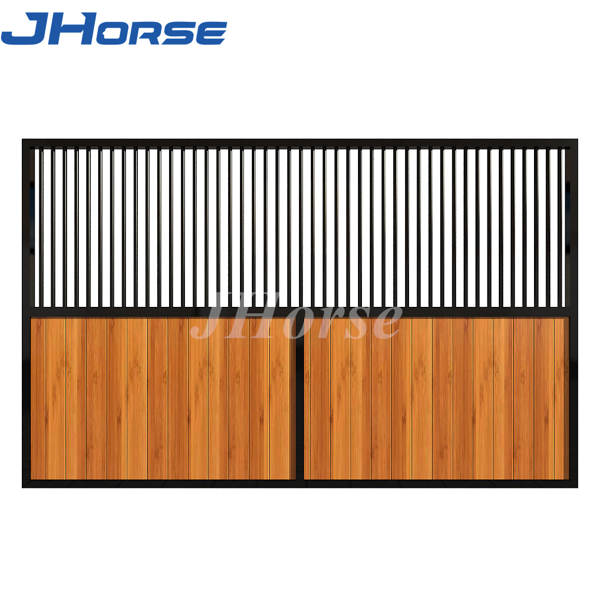 Back Side Horse Stable Partitions Black Powder Coated
