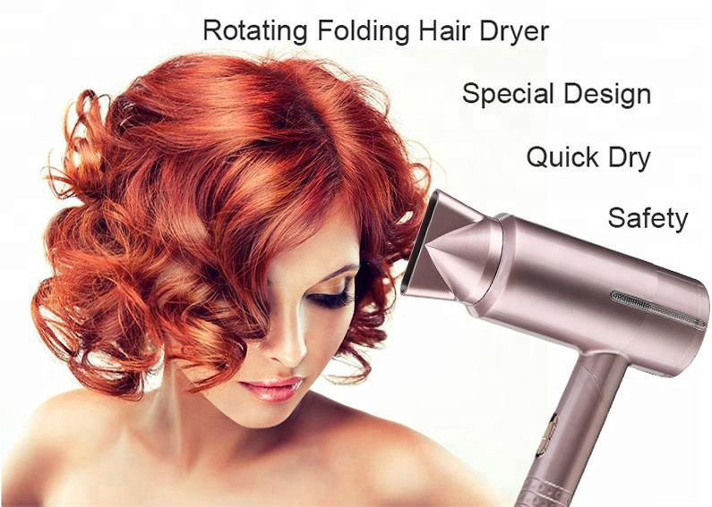Compact Ionic Electric Hair Dryer Handheld Type With Foldable Handle