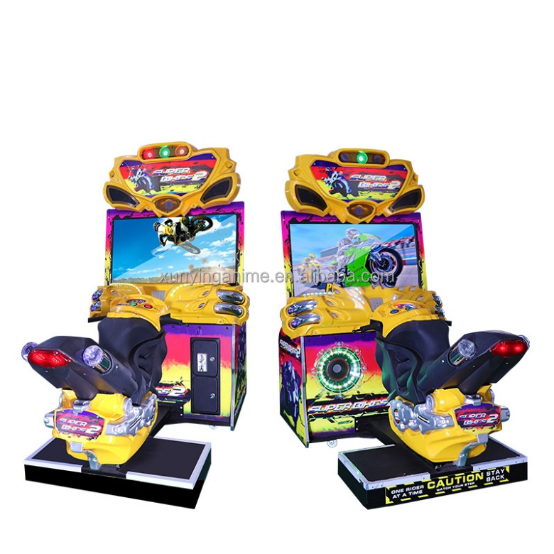 Indoor Coin Operated Motorcycle Racing Arcade Machine Game Simulator OEM