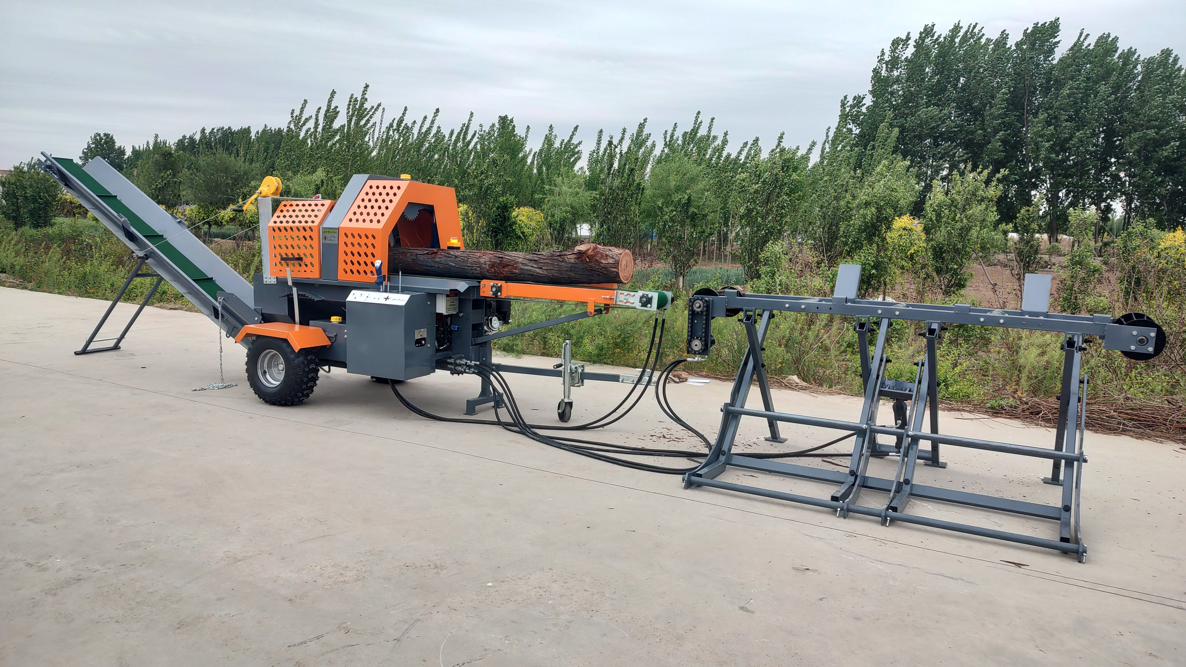 Speed Chainsaw Electric 15KW Wood Tree Splitter 6S Firewood Processor