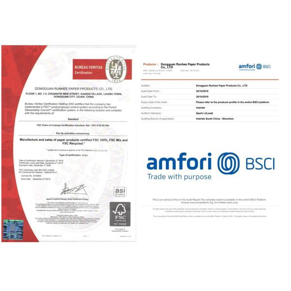 ISO9001 FSC SGS Certified Cardboard Underwear Hangers with 100% Recycled Paper for Retail Display