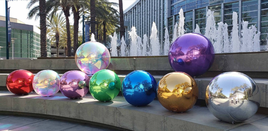 Double Layer PVC Large Mirror Ball Outdoor Decorative Inflatable