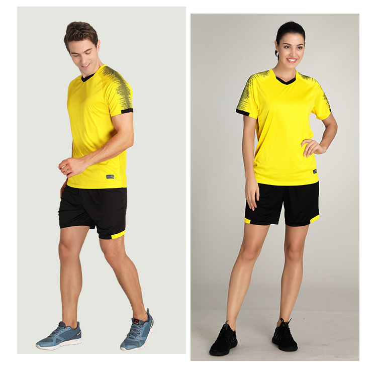 custom logo Man breathable men soccer jersey set soccer clothing breathable soccer wear tracksuit jersey set