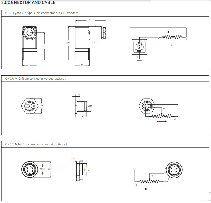 LPC50 - LPC800 Linear Potentiometer Long Stroke Series LPC500D5KCH2 for machine manufacturing industry