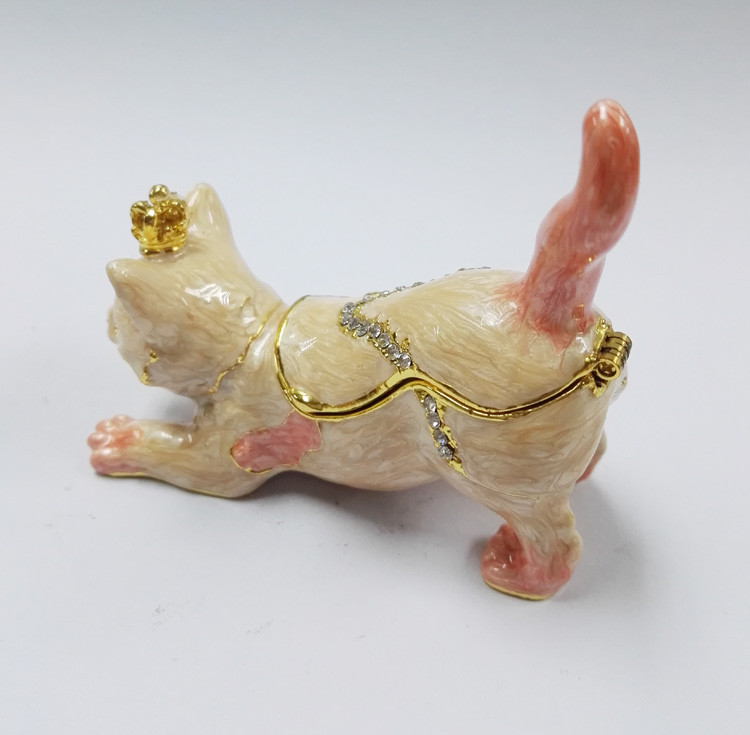 New Design Crown Metal Cat Jewelry Box Cat Family Custom Jewelry Box Luxury Jewelry Box For Gift