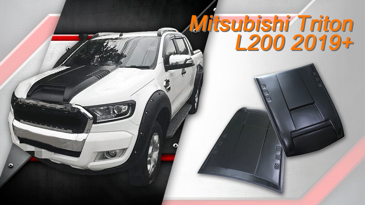 Mitsubishi Triton 2020 Front Bumper Guard 4x4 Abs Car Hood Bonnet Scoops Cover