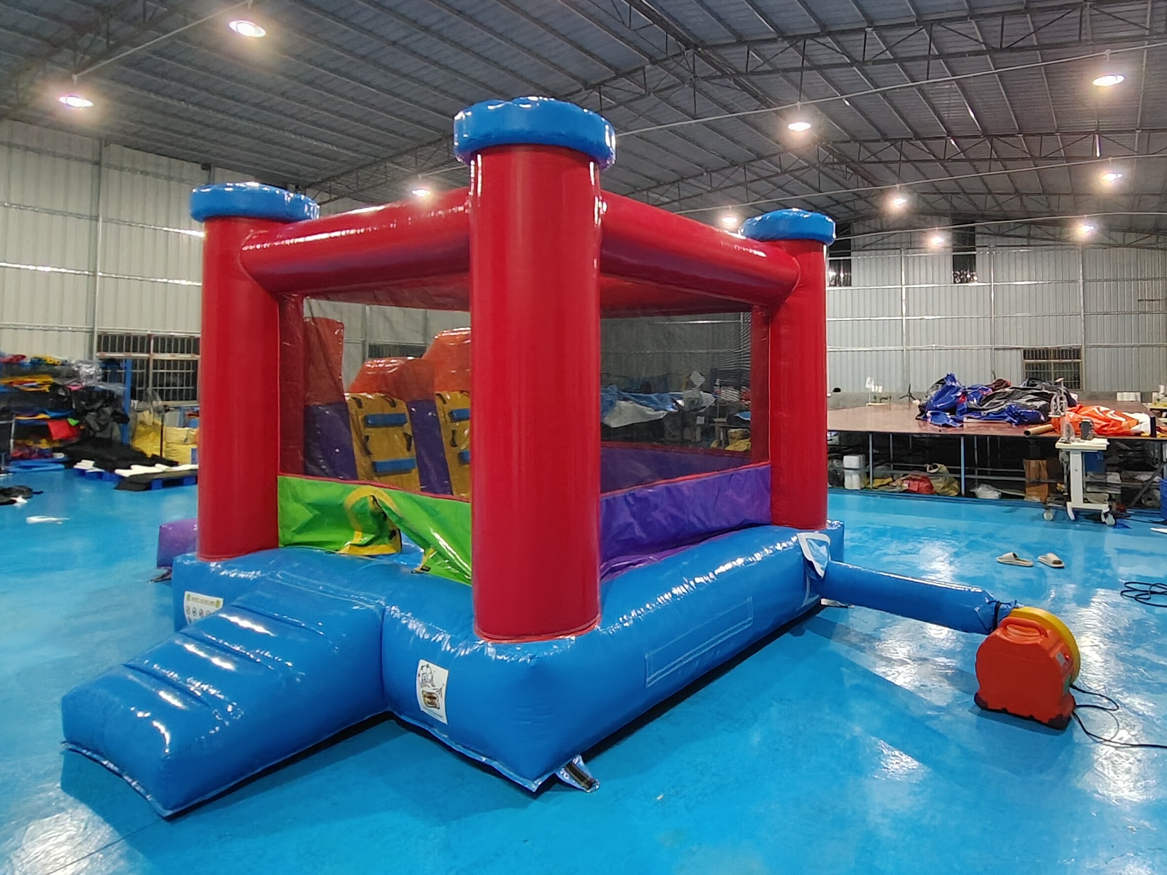 Commercial High Quality Inflatable Jumping Castle With Dry Slide Inflatable Bounce House With Slide Combo For Kids