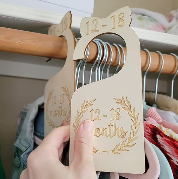 Nursery Decor Adorable Hanging Baby Closet Organizers and Wood Closet Dividers