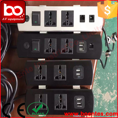 Office Partition Wall Power Socket with Power and USB charger