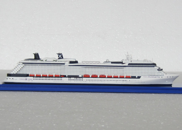 Scale 1:1200 Pretty 3d Ships Models , Solstice Class Celebrity Silhouette Cruise Ship Model