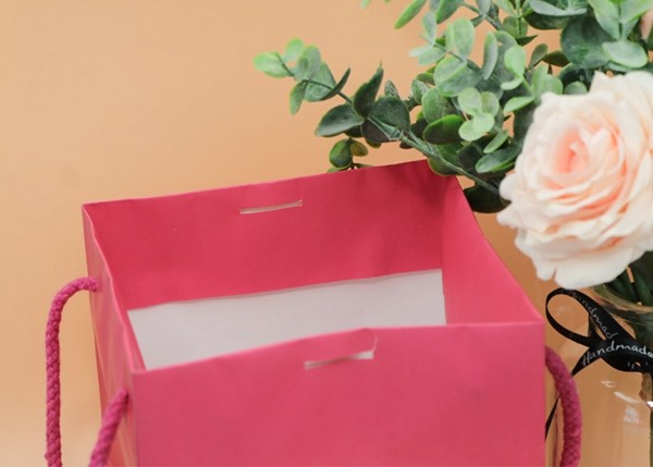 40*30*10cm Eco Paper Bags , Copperplate Paper Tote Bags Lightweight