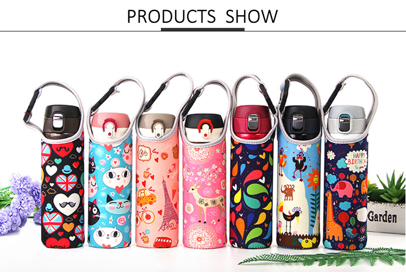 Reusable Cartoon H18CM Insulated Bottle Sleeve For Kids