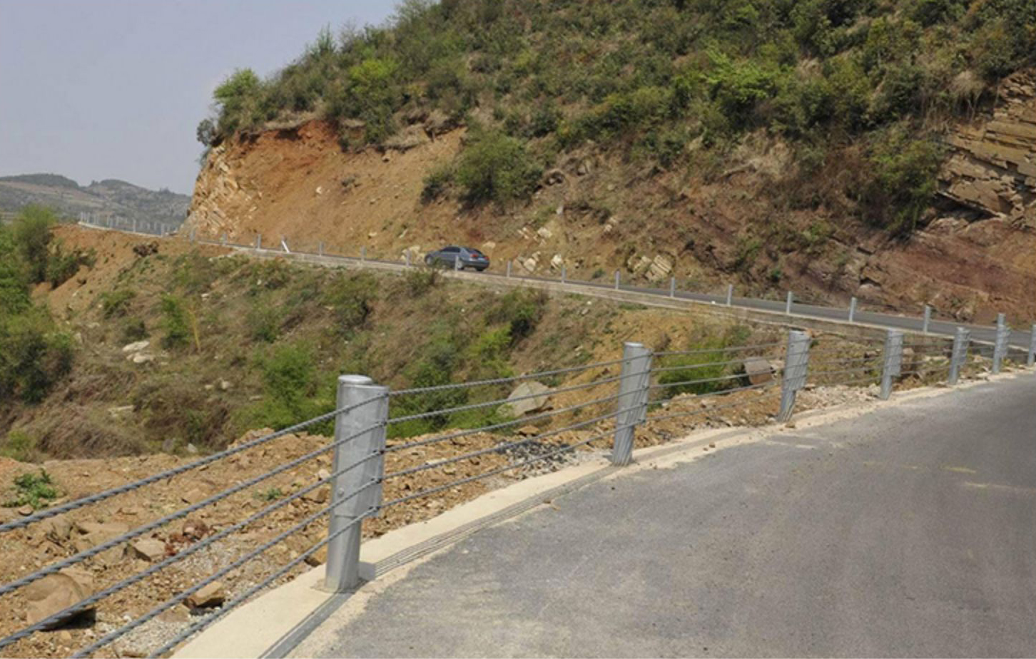 Stainless Steel Galvanized Highway Guardrail Cable Barrier For Road Traffic Safety