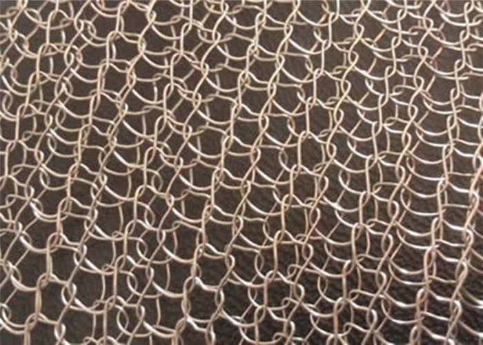SS Knitted Mesh Fabric 4*5mm Mesh Hole Gas Liquid AISI 301 For Demister
