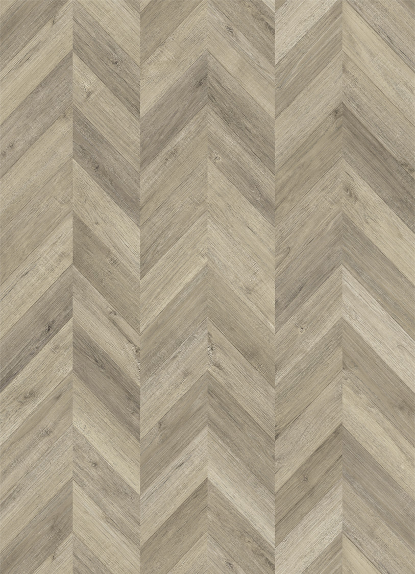 Eco Friendly Herringbone SPC Unilin Click Jump Color Oak Burlywood Wood Grain GKBM DP-W82243