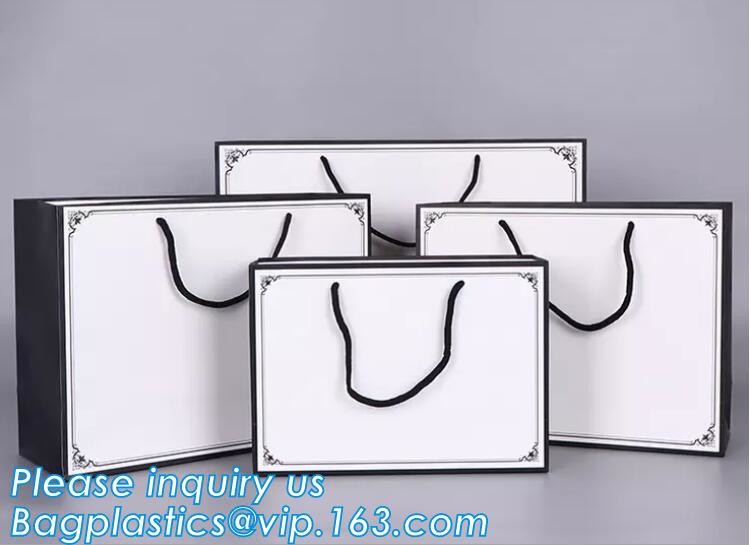Laudry kraft bags, clothes bags, pack Recycled brown kraft paper bag twisted handles shopping packaging kraft paper bag