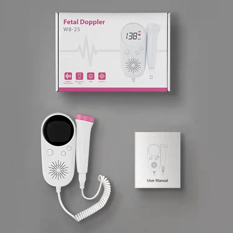 3.0MHz Home Pregnancy Doppler Heartbeat Monitor LCD Display No Radiation
