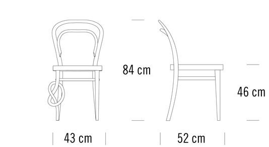 Round Back Vienna Café Ash Wishbone Chair 86cm Height Modern Furniture