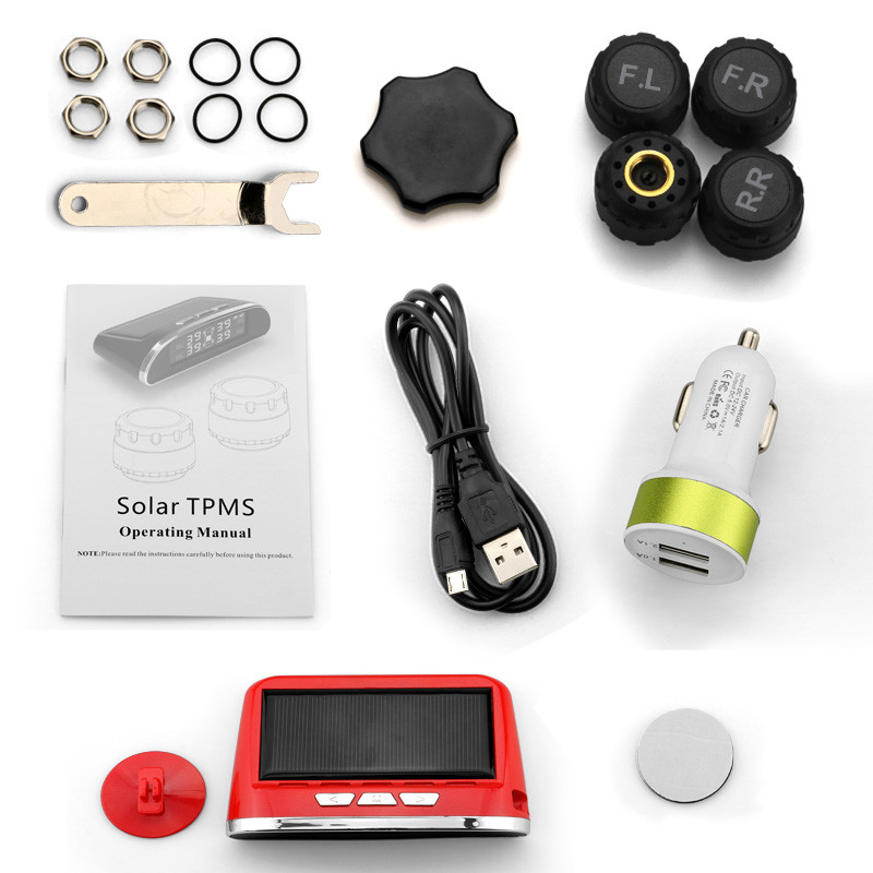 New Product Solar Power External Car TPMS DIY Installation Wireless Transmission With Display Pressure and Temperature