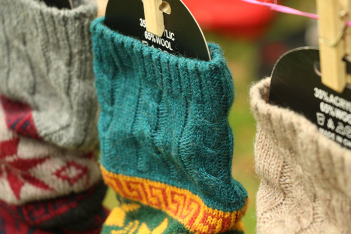 leg warmers loose socks wool blend button down pierced decoration boot socks fashion