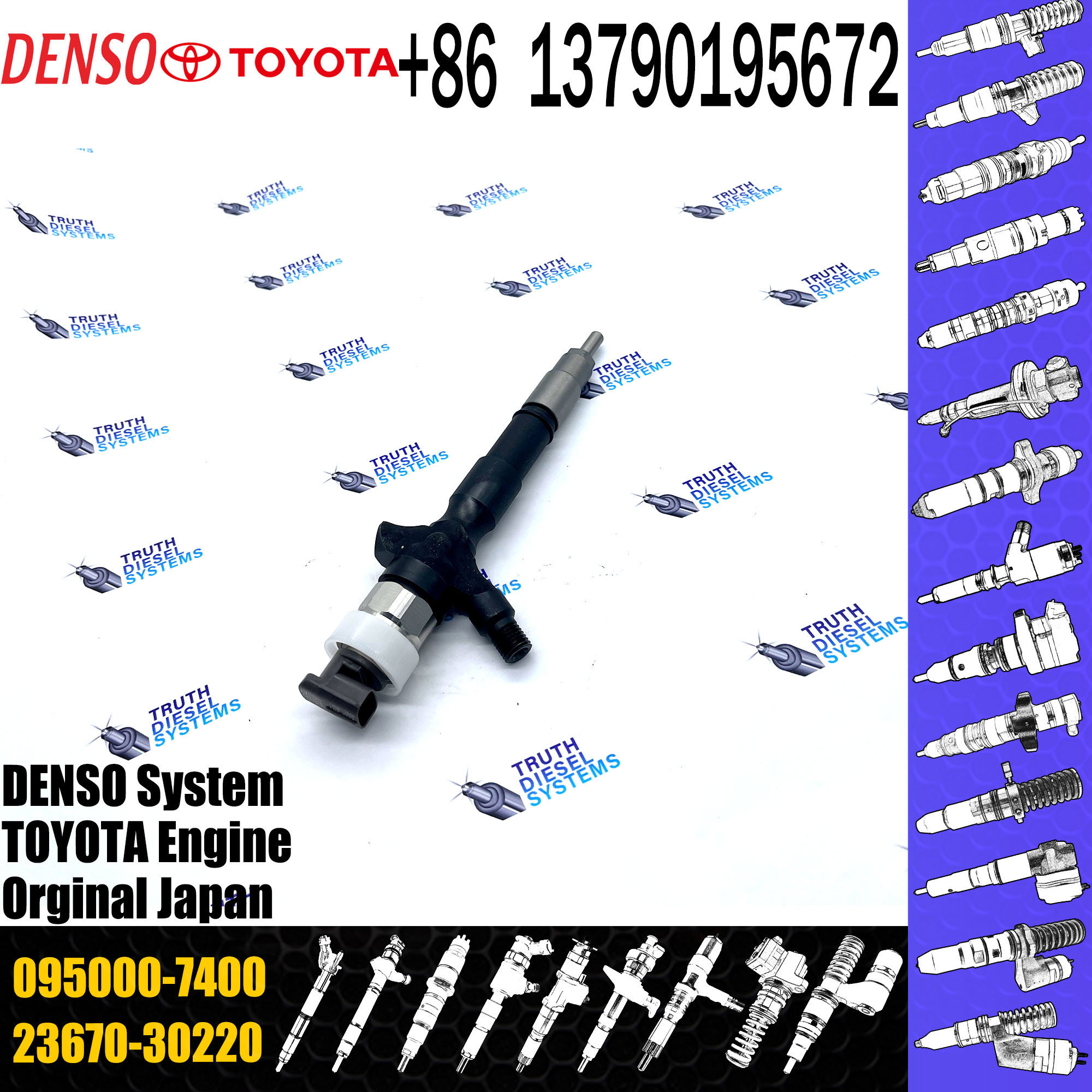 Diesel Fuel Injector 095000-7400 0950007400 23670-30220 2367030220