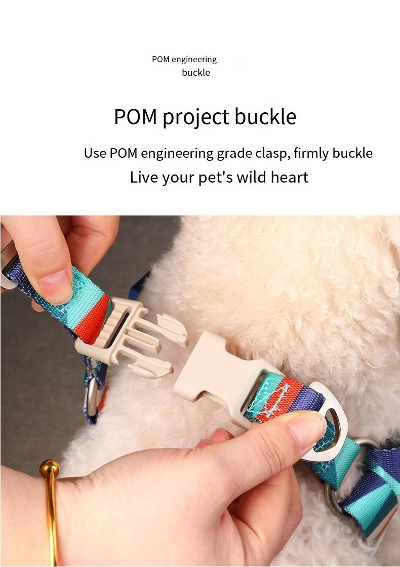Pet Printed Harness Medium And Large Dogs Anti Breakaway Vest Style Leash