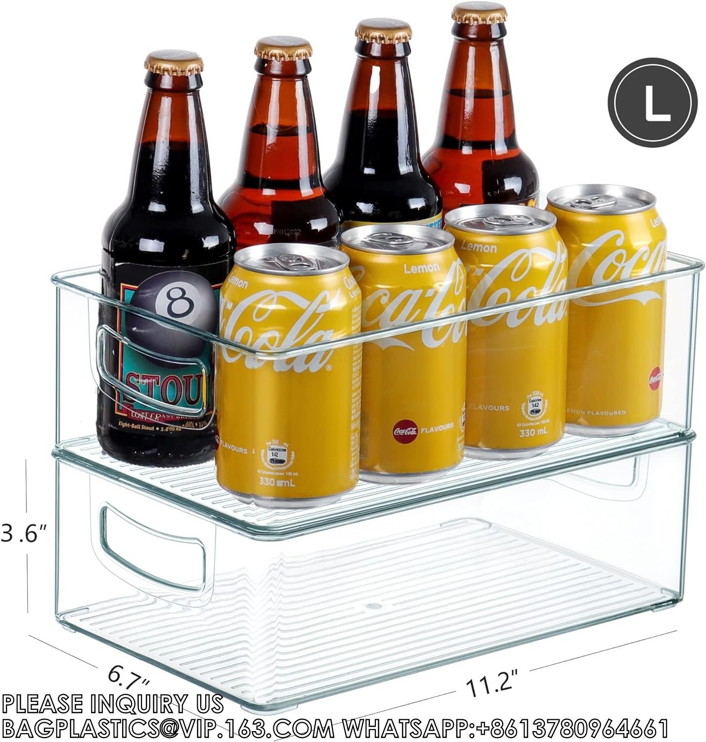 Clear Storage Bins Stackable Plastic Containers For Organizing, 8 PACK Multi-Size Organizer Bins For Freezer Pantry