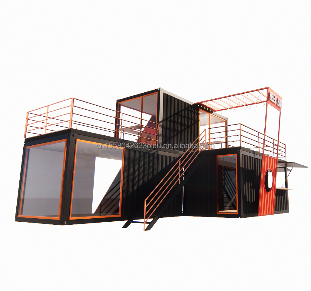 Steel Structure Prefab Cabin Luxury Container House with Galvanized Steel Bending 180g Frame