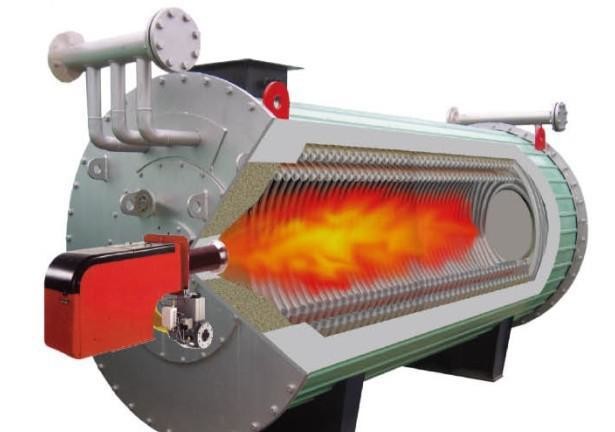 Double Layer Hot Oil Boiler , Instant Hot Water Oil Boiler Low Pollutant Emission