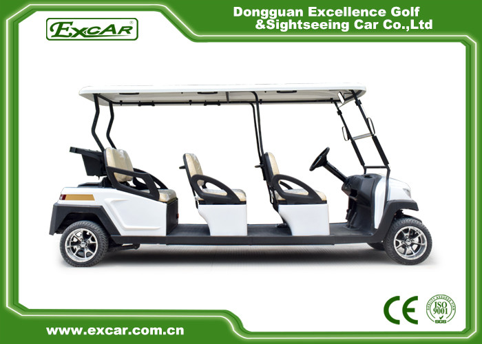 AC DC System 6 Seaters Sightseeing Electric Golf Car With Lead Acid Battery