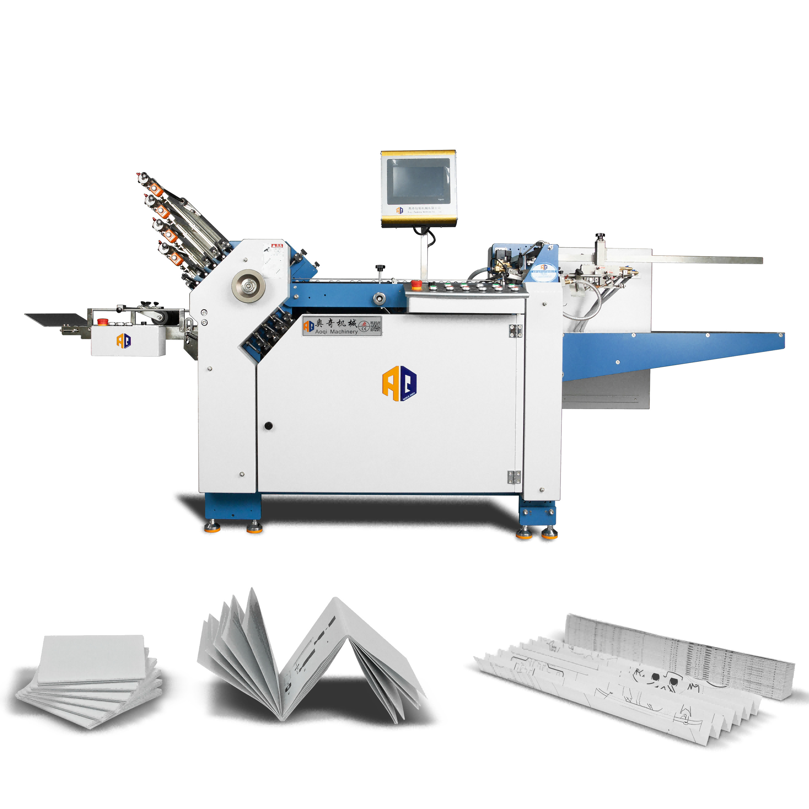 A4 Automatic Paper Folding Machine For Pharmaceutical Leaflet Folder With Feeder Folder