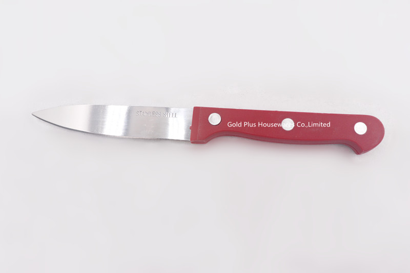 Multifunction black handle stainless steel paring knife stainless steel 0.8mm portable petty knife with sharp blade