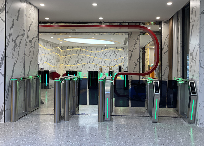 304 Stainless Steel Pedestrian Turnstile Gate 0.2 Second Opening Speed 0
