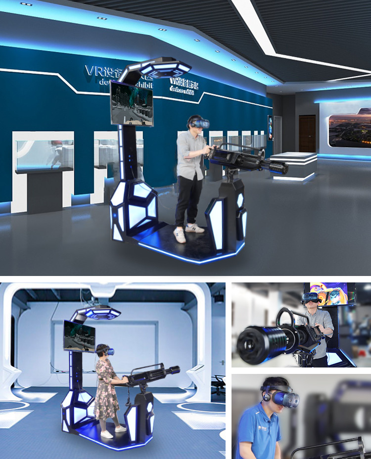 360 Degree HTC Vive virtual reality gatling vr gun virtual shooting simulator