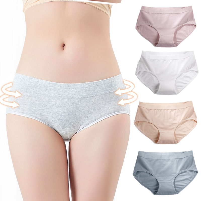 Bacterialproof Women'S Cotton Underwear Panties Mid Rise For Period