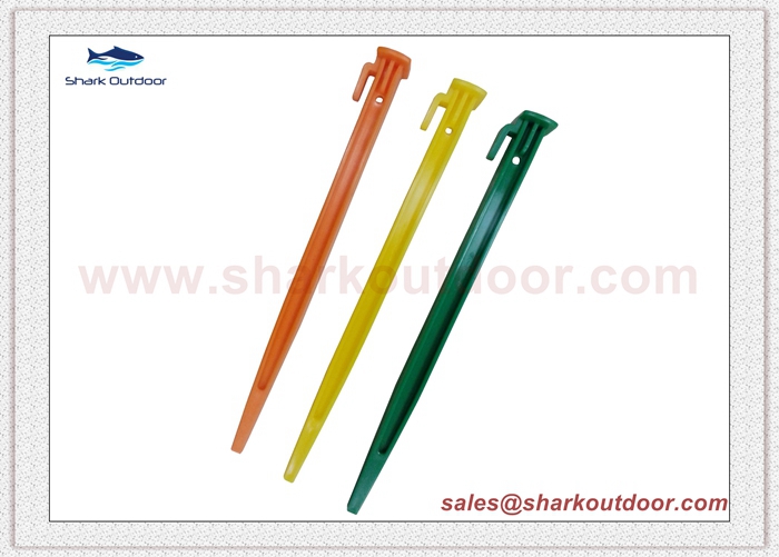 Outdoor Stakes with an Anchor for Outdoor Blankets and Tents with a Pouch