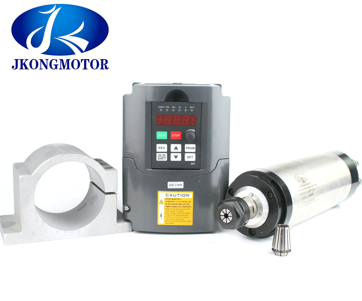 2.2Kw ER20 220V Inverter Water Cooled Spindle Motor For CNC Router cnc Engraving machines