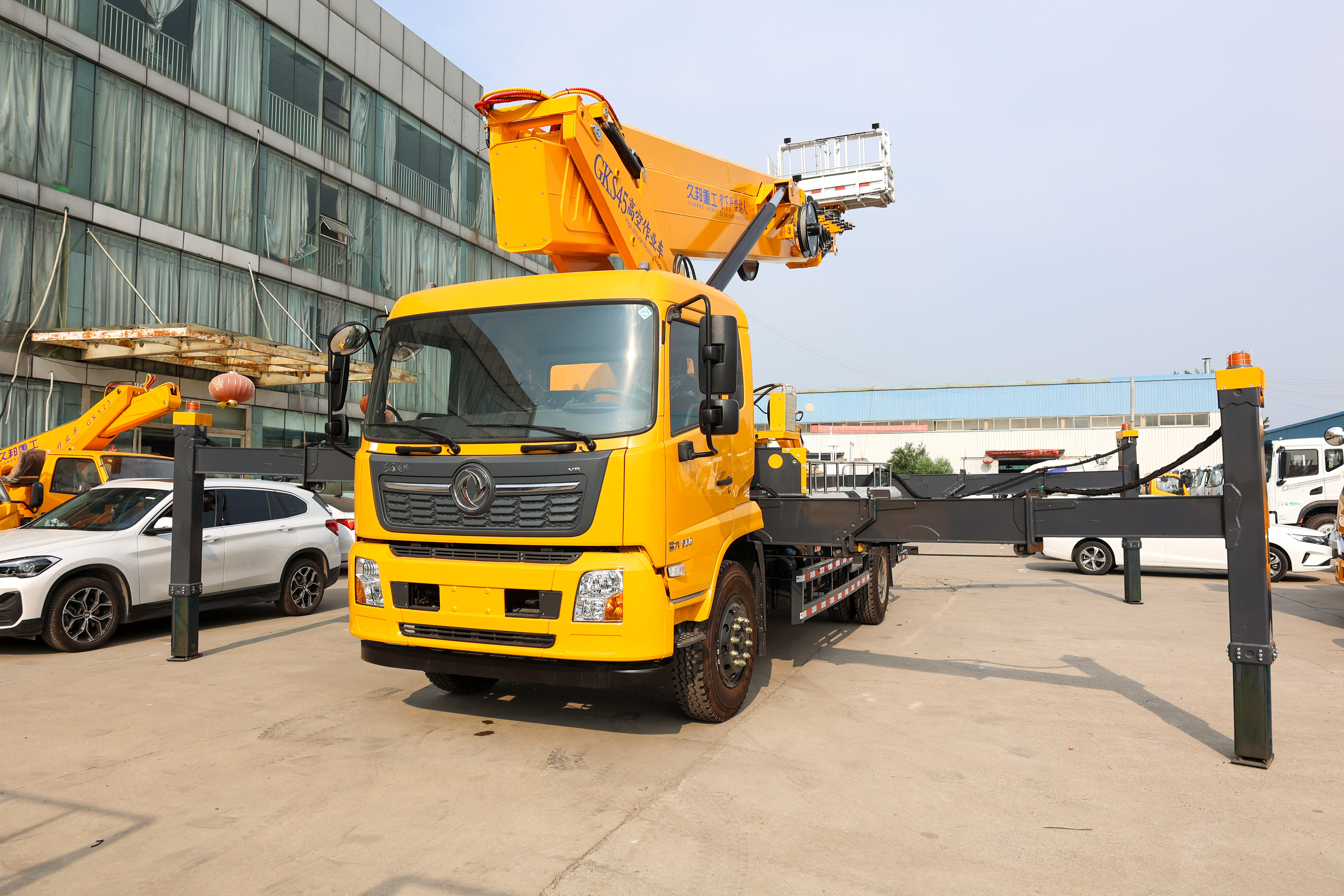Aerial construction working Aerial Boom Lift for Advertising industry design