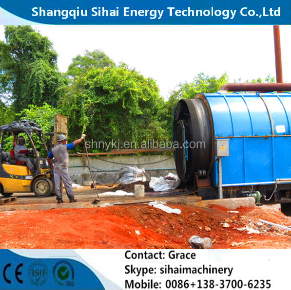 300sq meter Area Required 15 TPD Waste Tire Oil Pyrolysis Machine for Oil Recycling