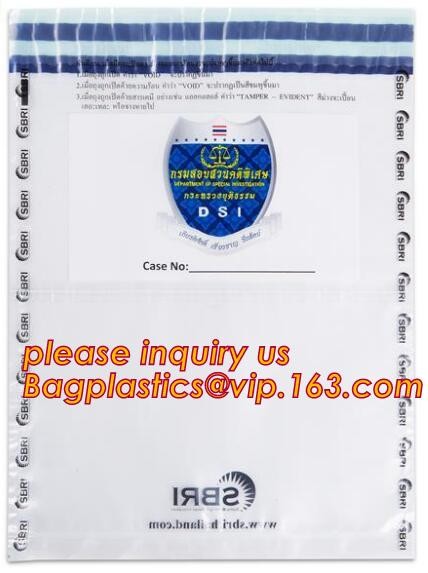 Security plastic bag with adhesive tape for cash, plastic money bag, Security Money Cash Bag For Airport/Bank and police