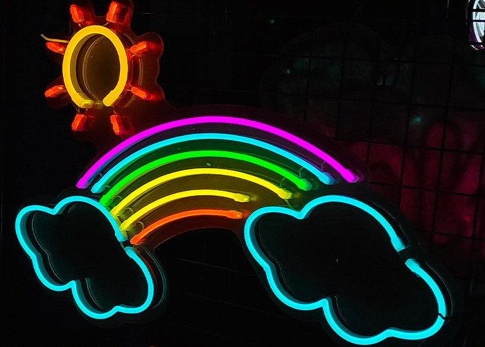 rainbow Custom neon sign led silica gel acrylic board handmade fashion lighting